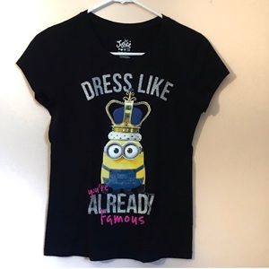 NWOT Black Minion T shirt